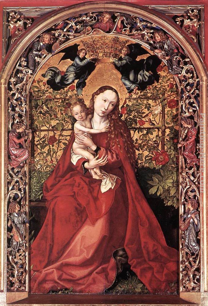 Madonna of the Rose Bush painting - Martin Schongauer Madonna of the Rose Bush art painting